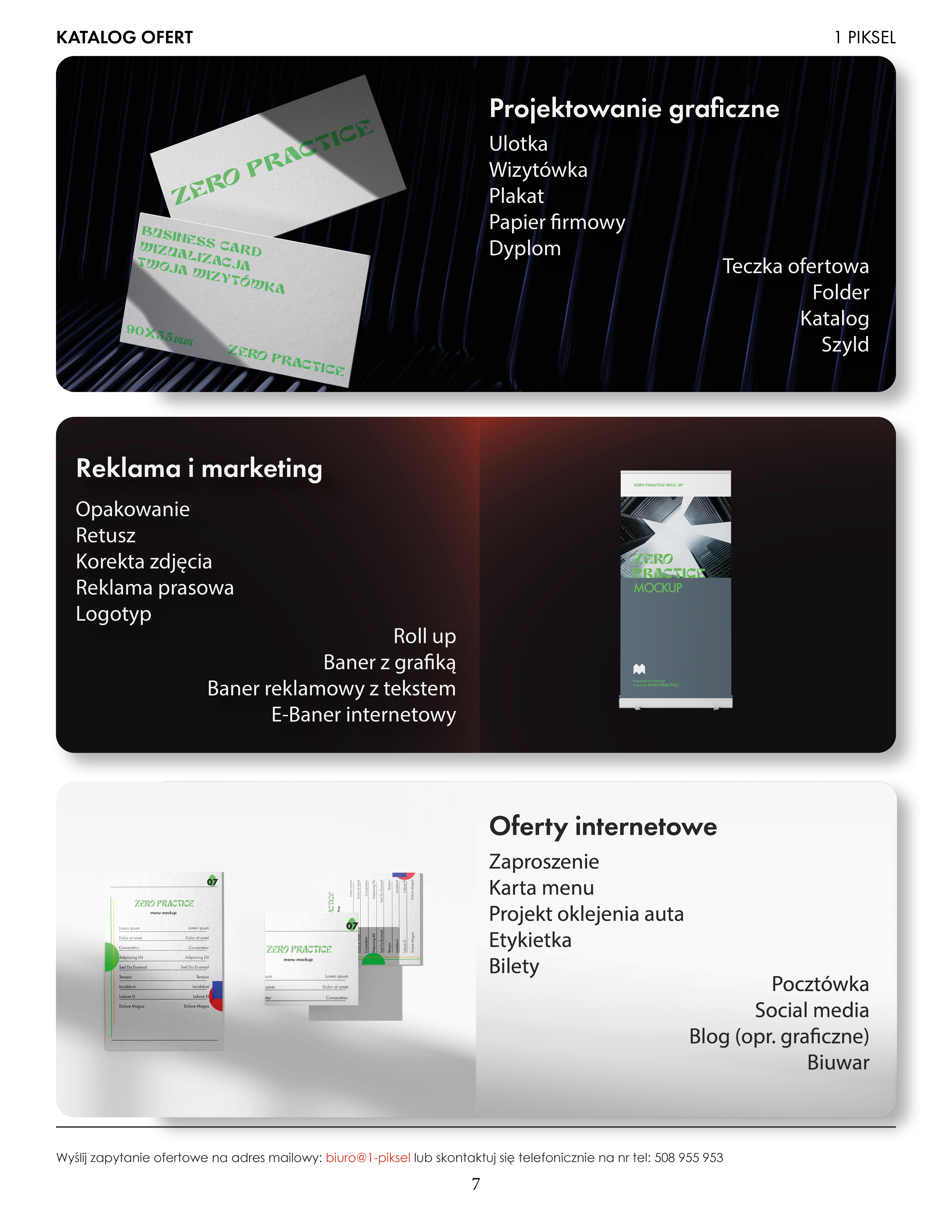 Lista usług graficznych